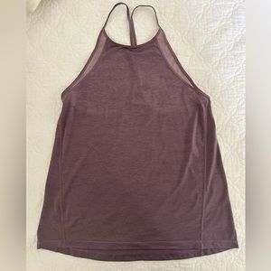 LULULEMON scrappy, flowing high neck, purple tank 6
